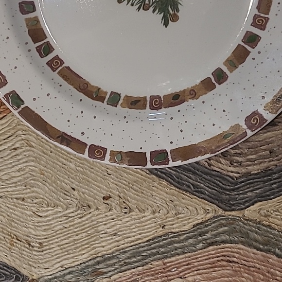 VINTAGE PIER 1 "NATURAL CHRISTMAS" ENGLAND ANGLETERRE DINNER PLATES - Picture 10 of 11